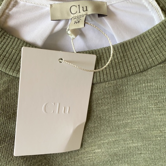 Clu Sage Combination Top New With Tags - Picture 6 of 9